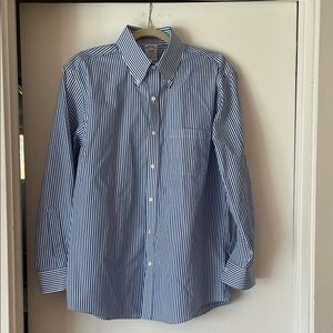 Brooks Brothers Navy Striped Dress Shirt